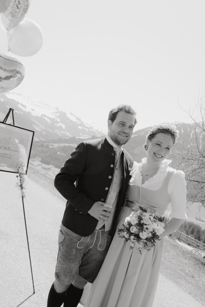 Erster Moment nach der Trauung – emotionaler Moment bei einer Hochzeit in Kitzbühel