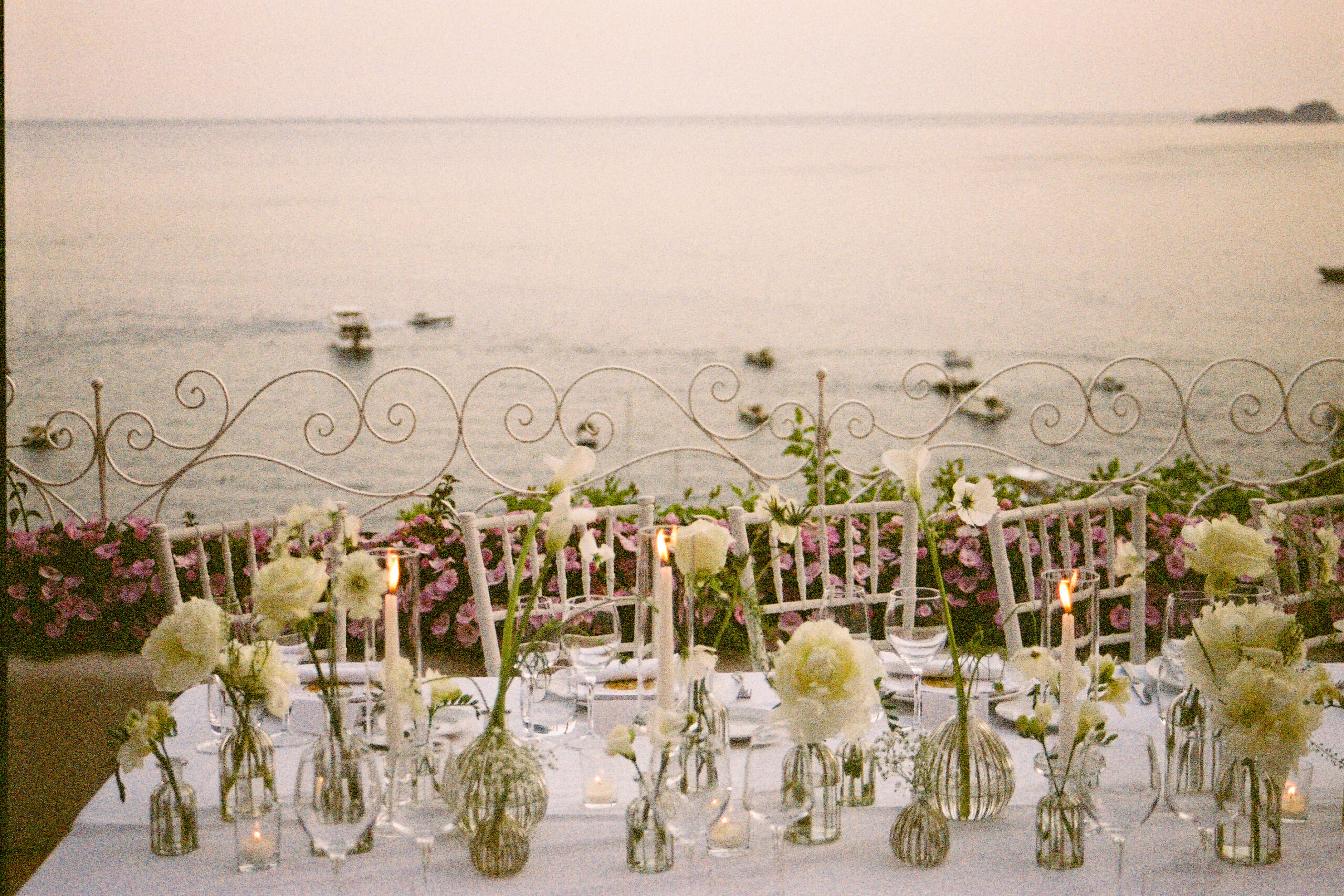 table setting by the sea in portugal