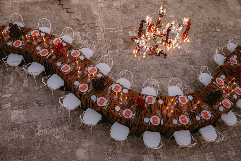 Dinner Setup at Italy Destination Wedding