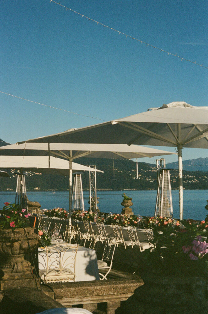 Lago Maggiore Wedding Dinner Setup at Private Villa